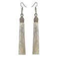 thumbnail image 1 of Pendientes largos con borlas 2022 para mujer, estilo bohemio, con flecos colgantes, color beige, 1 of 4