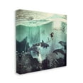 thumbnail image 3 of Stupell Industries Surreal Woman Underwater Dolphins Splashing Bubbles Canvas Wall Art, 17 x 17, Design by Paula Belle Flores, 3 of 5