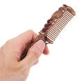 thumbnail image 3 of Nestingho 1Set Fogless Shower Mirror with Comb Light Brown Metal Portable Mirror for Daily Use, 3 of 6