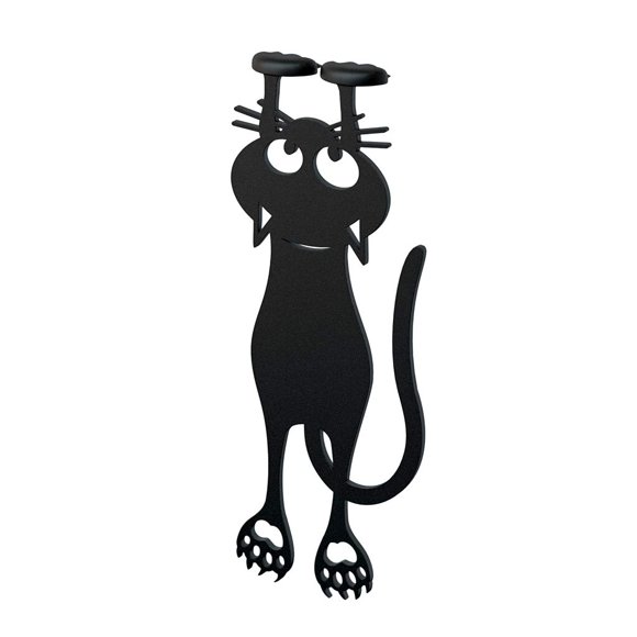 Balvi Marque-Page Chat Curieux Noir 12cm Plastique/nylon