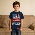thumbnail image 2 of CONZONE 250 Anniversary Usa Tee Shirts For Toddler Boys Independence Day Letter Print Crew Neck Short Sleeved Comfortable Tops Navy Size 9-10 Years, 2 of 4
