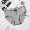thumbnail image 1 of Bragas de algodón para mujer, calzoncillos suaves, bragas transpirables ultrafinas Eccomum Gris claro XL, 1 of 5