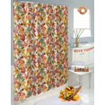 thumbnail image 4 of Fall Shower Curtain Autumn Maple Leaf Bathroom Curtains with Hooks, Waterproof Fabric Green Orange Leaves Linen Thanksgiving Bath Shower Curtains Set for Bathroom Bathtubs Decor 36x72 Inch, 4 of 7