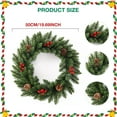 thumbnail image 3 of BinKFF Christmas Wreaths for Front Door- 20 Inch Outdoor Prelit Christmas Door Wreath with Lights, Lighted Xmas Wreath with Poinsettia Flowers,Red Berries, Home Christmas Decorations, 3 of 6