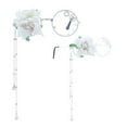 thumbnail image 3 of Xinyolin Fashion Unisex Round Handmade Flower Gear Long Chain Spectacles Eyeglasses Frame, 3 of 6