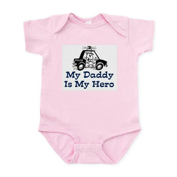 CafePress - My Daddy Is My Hero (Policema Infant Bodysuit - Baby Light Bodysuit, Size Newborn - 24 Months
