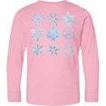 thumbnail image 3 of Inktastic Winter Snowflakes Long Sleeve Youth T-Shirt, 3 of 5