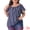 Dark Blue, variant on Women's Plus Off Shoulder Boho Casual Blouse 3X Dark Blue
