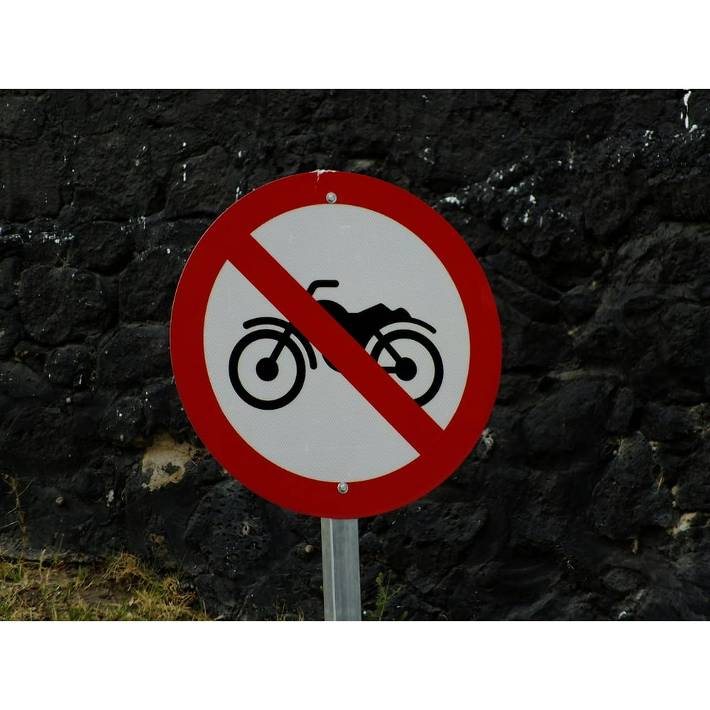 No Motorcycles Traffic Sign Prohibition Sign20 Inch By 30 Inch