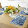 thumbnail image 4 of Ambesonne Vintage Place Mats Set of 4, Extreme Sports Retro, Standard Size, Blue and Dark Blue, 4 of 6