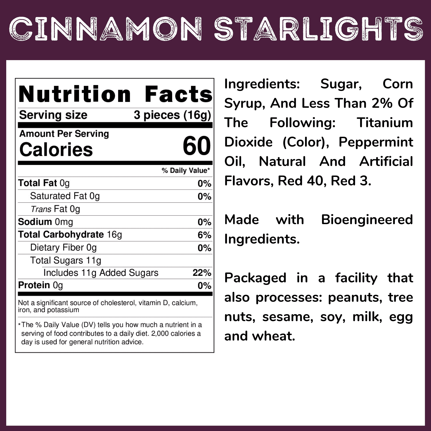 WinCrest Cinnamon Starlight Mints - Wrapped Hard Candy - 5 Lb Case