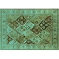 thumbnail image 1 of Ahgly Company Indoor Rectangle Oriental Turquoise Blue Industrial Area Rugs, 5' x 7', 1 of 4