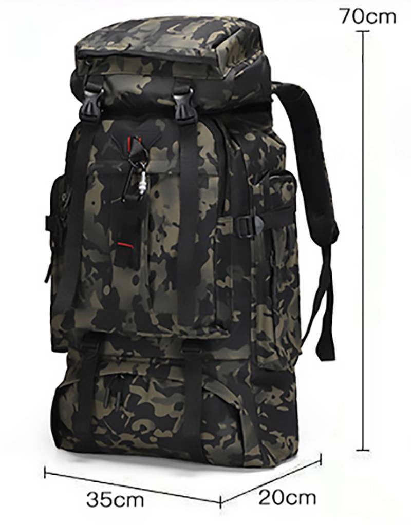 Hiking Backpack - 80l Hiking Backpack with Rainproof Travel Backpack, Waterproof Travel Backpack, Men and Women Travel Hiking Mountaineering,D - image 3 of 8