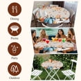 thumbnail image 7 of Orange Blue Fall Round Tablecloth, Fitted Table Cover with Elastic for 36"-44" Round Tables, Pumpkins Vintage Botanical Thanksgiving Table Cloth Outdoor Indoor Dinning Party Waterproof Tablecloths, 7 of 7