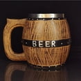 thumbnail image 4 of Taza de cerveza de barril de madera de acero inoxidable Taza de cerveza de barril de cerveza de gran capacidad Vintage Bar (550 ml),Irfora Irfora Taza de cerveza, 4 of 7