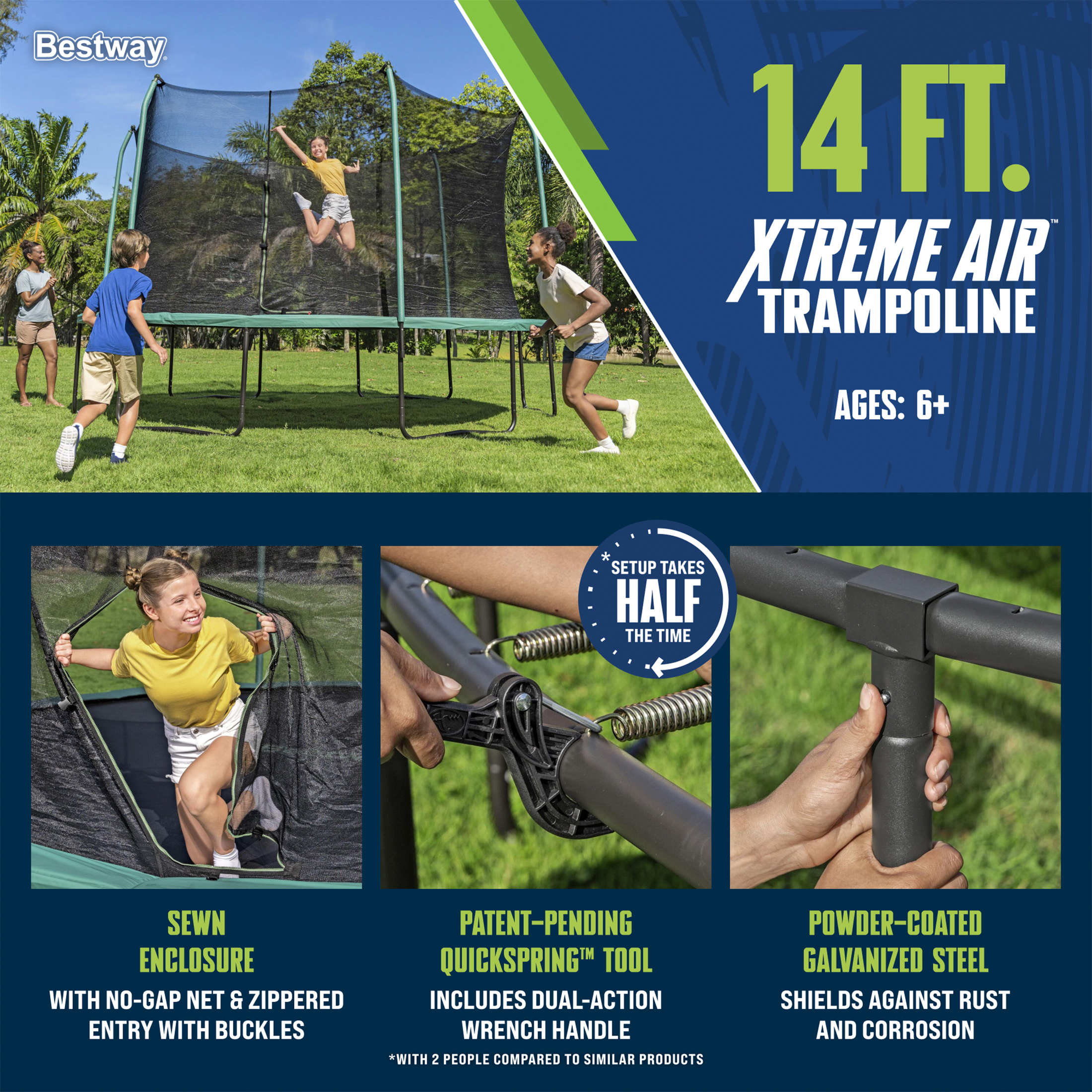 Bestway Xtreme Air 14' Trampoline with Enclosure photo 2