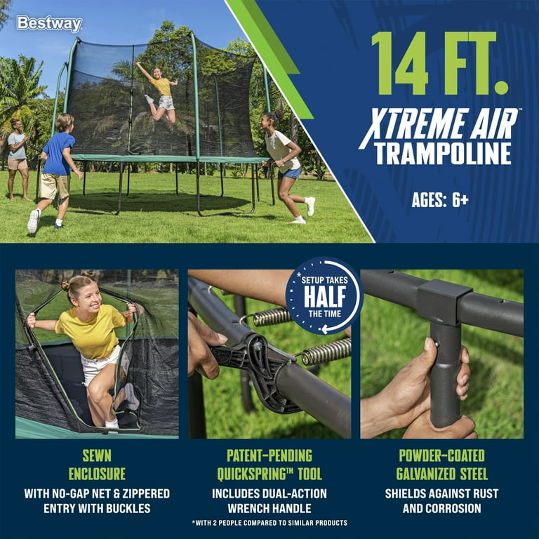 タイムセール 半額 Outdoor Kids 14' Air Xtreme Bestway Trampoline Walmart.com - アウトドア