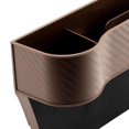 thumbnail image 1 of ziyahi Car Seat Gap Filler Organizer High Performance with Cup Holder Brown Left, 1 of 9