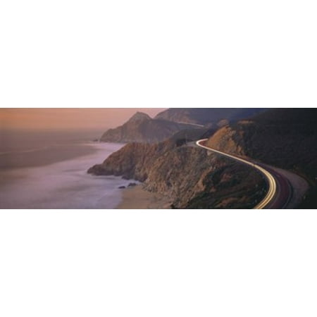 - Dusk Highway 1 Pacific Coast CA USA Canvas Art - Panoramic Images (18 x 6)