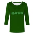 thumbnail image 4 of T-Shirt Imprimé pour Dames, Col Rond, Manches Trois-Quarts, Manches 3/4, Coupe Ample, 4 of 6