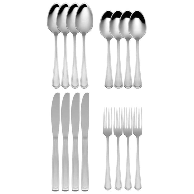 Juego de cubiertos Moven Galicia 16 Piezas Acero Inoxidable, Cuchara Sopera, Cuchillo, Tenedor, Cuchara Cafetera