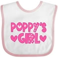 thumbnail image 3 of Inktastic Poppy's Girl Pink with Hearts Girls Baby Bib, 3 of 4