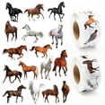 thumbnail image 1 of Rollo de pegatinas H1vojoxo con forma de caballo realista para niños, 1000 unidades, 1 of 6