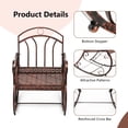 thumbnail image 4 of Gymax Outdoor Rocking Chair Elegant Patio Seating Chair Rocker Steel Frame Antique Copper, 4 of 5