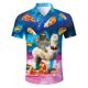 thumbnail image 3 of Camisas de playa con botones para hombre, camisetas hawaianas con estampado 3D novedoso de fuego, camisetas para hombre, camisetas divertidas de manga corta para vacaciones de verano, 3 of 5