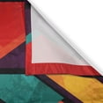 thumbnail image 3 of Ambesonne Ethnic Kitchen Curtains, Geometric Modern Design, 55"x39", Teal Orange Marigold, 3 of 3