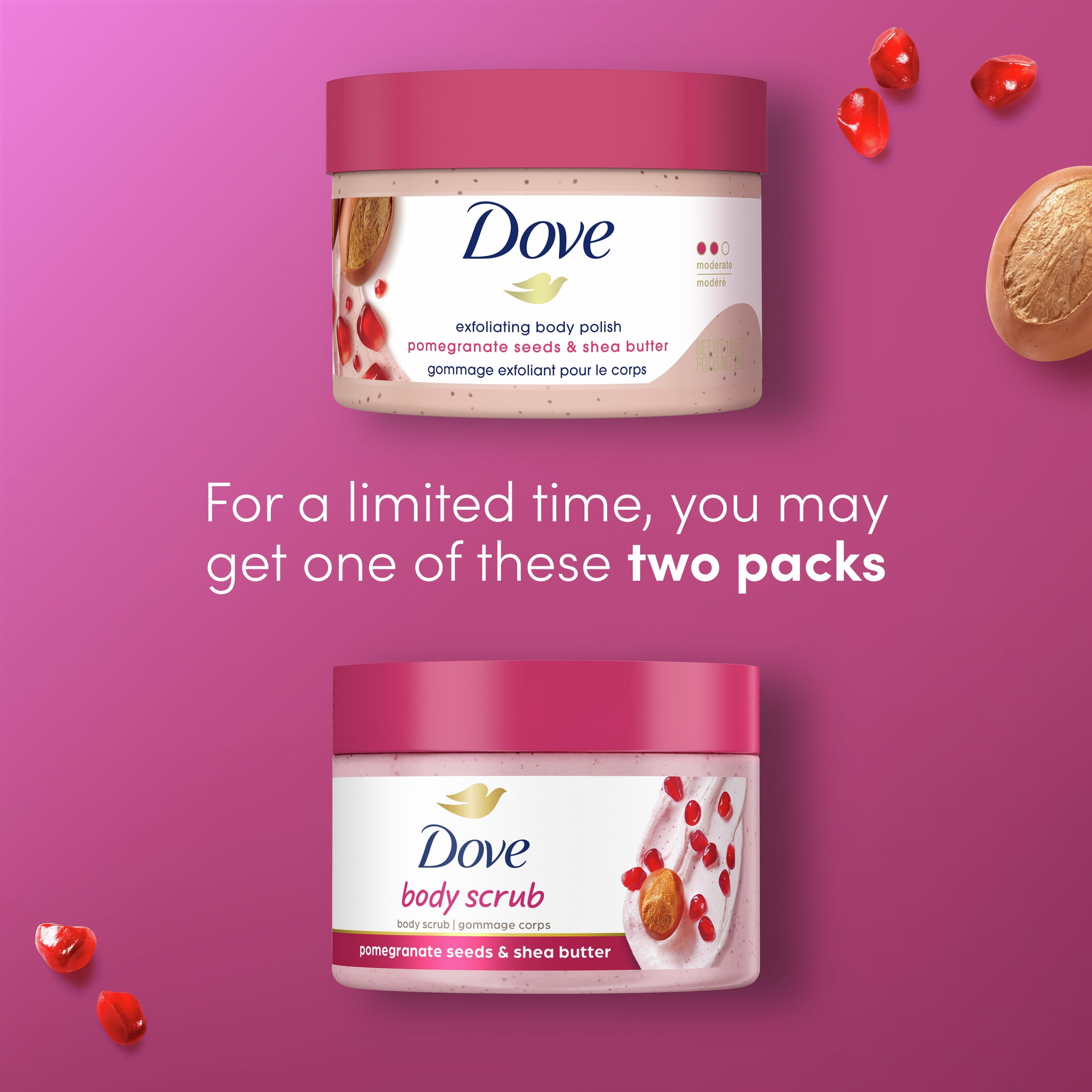 Dove Exfoliating Pomegranate and Shea Polish Body Scrub