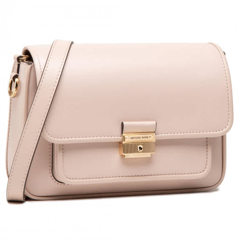 Michael Kors Soft Pink Bradshaw Leather Messenger Bag 