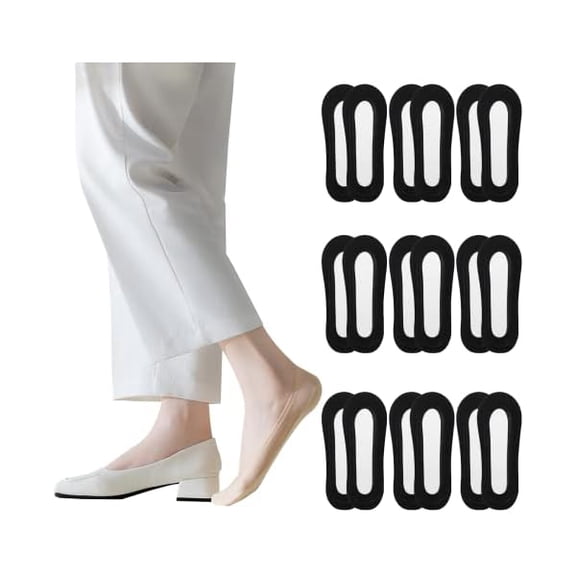 Eryueer Thin No Show Liner Socks Women Ultra Low cut Invisible Non Slip Footies for Flats High Heels Hidden Loafer