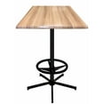 thumbnail image 4 of Indoor/Outdoor 42" Tall OD216 Black Table Base with 30" x 30" Square Indoor/Outdoor Black Steel Top by the Holland Bar Stool Co., 4 of 5