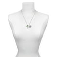 thumbnail image 3 of Delight Jewelry Silvertone Large Fairy with Lime Green Wings Silvertone Script Initial Disc - Y - Charm Necklace, 20"+3", 3 of 4