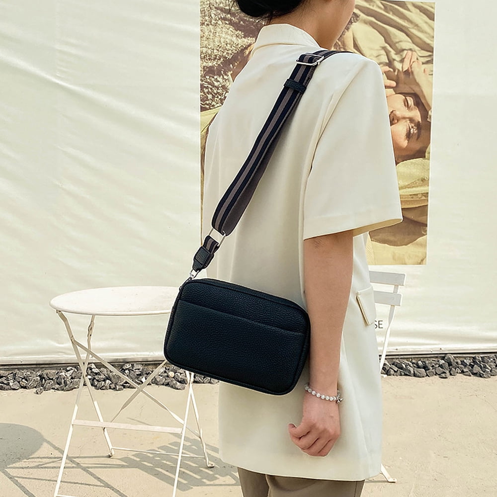 Women's Crossbody Bag Purse Black Adjustable Thick Shoulder Strap | eBay