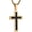 1-Gold, variant on Carbon Fiber Cross Necklace for Men Stainless Steel Christian Crucifix Pendant Includes Necklace 22+2" Box Chain