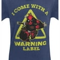 thumbnail image 2 of Deadpool Warning Label Men's T-Shirt-XLarge, 2 of 4