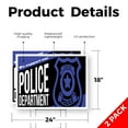 thumbnail image 2 of We Support our Police Department Yard Sign 2 Pack of 18 Inch x 24 Inch Double Sided Weatherproof Heavy-Duty Plastic with Stake | Civic Engagement, Professional Display, Bold Messaging |, 2 of 7