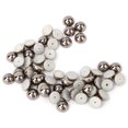 thumbnail image 2 of 50 piezas de remaches de perlas electrochapadas brillantes semicirculares de 8 mm para decoración de sombreros de tela (negro), 2 of 7