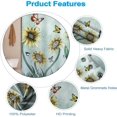 thumbnail image 6 of Blue Leaves Shower Curtain Set with Hooks Farmhouse Botanical Plants Shower Curtain for Bathroom Blue Leaves Branches Waterproof Fabric Decor 48x72inches, 6 of 6