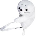 thumbnail image 2 of Cute Seal Backpack Plush Animal Bag for Women, Adjustable Soft Travel Bag, White Casual Outdoor Gift, 2 of 2