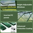 thumbnail image 2 of NETAJE 4'x 6'Quick Setup Polycarbonate Greenhouse with Window,Large Aluminum Walk-in Green House for Backyard/Outdoor,Green, 2 of 7