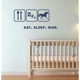 thumbnail image 3 of Eat Sleep Ride Cowboy Cowgirl Vinyl Decals Western Wall Stickers 23x10 Deep Blue Option 2, 3 of 6
