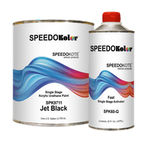 High Gloss Jet Black 2K Acrylic Urethane, 4:1 Gallon Fast Kit, SPK9711/SPK60