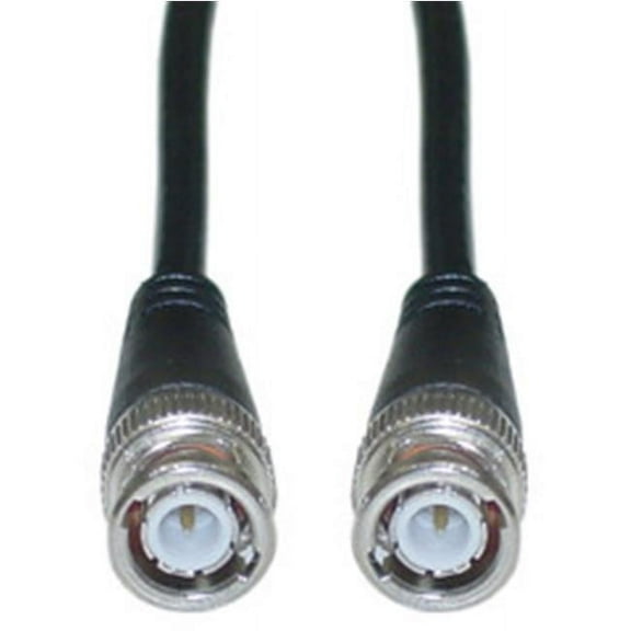 BNC RG58 AU Coaxial Cable Black BNC Male Copper Stranded Center Conductor 15 foot