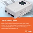 thumbnail image 2 of KISAE AC12100 Battery Charger | Multi-Stage Smart Charging for RV, Marine & Off-Grid | 100A, 3-Bank, 12V | Universal AC Input, 2 of 4