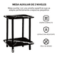 thumbnail image 2 of Mesa Centro Minimalista Madera Lateral Doble Repisa 40cm Belug, Negro Mármol, 2 of 5