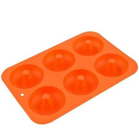 

Silicone Donut Mold 6-Cavity DIY Mini Fluted Baking Cake Pan Chocolate Cookie Cupcake Mould Orange