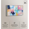 thumbnail image 2 of Fluid Drift Canvas Maximalist Abstract by Art Remedy, Silver Frame, 54" x 36", 2 of 7